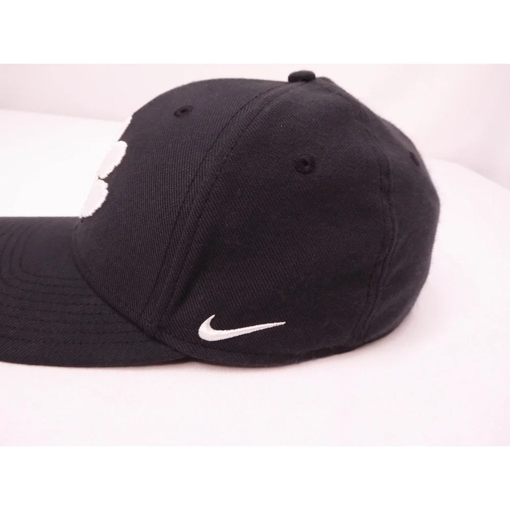 Nike Clemson Tigers Dri-FIT Swoosh Flex Rise Cap Black Hat Fitted M/L